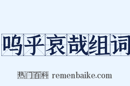 呜乎哀哉组词是什么意思的图片